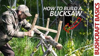 Bushcraft Bucksaw  an easy DIY wilderness hand saw [upl. by Ahslek688]