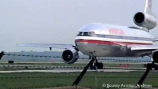 American Airlines DC10 Takeoff 1989  Original DC10 Prototype [upl. by Nonnelg350]