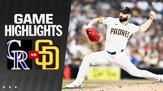 Rockies vs Padres Game Highlights 8324  MLB Highlights [upl. by Means]