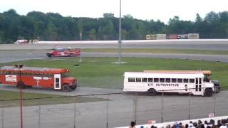 Dixie Motor Speedway  Eve of Destruction III  School Bus Figure 8  August 8 2010  video 1 of 2 [upl. by Nairahcaz]