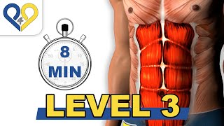 8 Min Abs Workout  Level 3  P4P Music [upl. by Rot]