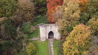 Roundhay Castle near Leeds UK November colors  Drone View amp Music [upl. by Hameerak228]