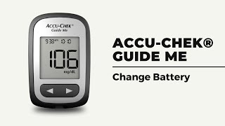 Change battery in AccuChek Guide Me Meter [upl. by Irving]