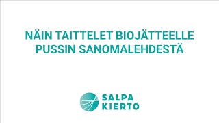 Biojätepussin taittelu sanomalehdestä [upl. by Cailean]