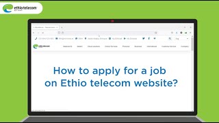 Ethio telecom Job Vacancy Application Demo l Vacancy Ethiotelecom [upl. by Samid]