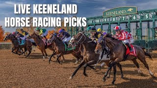 Live Keeneland Horse Racing Picks [upl. by Ahsietal474]