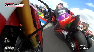 2024 Bennetts British Superbikes Round 7  Thruxton  Race 2 onboard highlights [upl. by Fielding21]