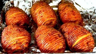 How to make HASSELBACK POTATOES recipe Baked Potato [upl. by Romie]