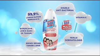 SOS Anti Bacterial Body Wash ver Touching BersihOKKumanKO 30s [upl. by Torras]