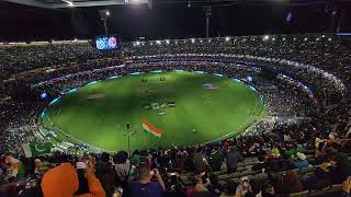 Melbourne cricket ground Light Show melbournecricketground indvspak t20worldcup [upl. by Htebazila]