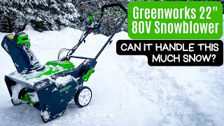 Greenworks 80V Battery Powered Snowblower  Full Unboxing Setup and First Impressions Review [upl. by Dnartreb]