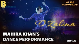 Mahira Khan Dance Performance  O Zalima  Hum Awards 2018 I Toronto Canada I Bizon Tv [upl. by Yesdnyl]