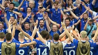 Iceland Team Clap Celebration with 15000 fans in Reykjavik  UEFA Euro 2016 [upl. by Ived]