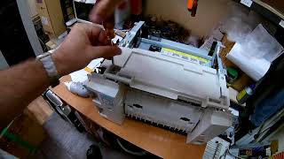 Repair Canon isensys mf4100 series mf4120  mf4140  mf4150 Removing Fixing Film Unit [upl. by Annuhsal]