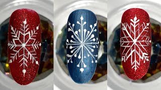 4 New Winter Nail Design 2023❄️Best Snowflakes Nail Art Compilation [upl. by Hsejar]