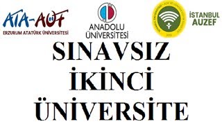 SINAVSIZ ÜNİVERSİTE İKİNCİ ÜNİVERSİTE NEDİR [upl. by Joliet]