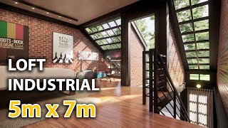 🏭 Pequeño LOFT INDUSTRIAL en terreno de 5m x 7m  PRIMERA CASA [upl. by Andriette]