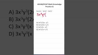 ASVABPiCAT Math Knowledge Practice Test Question Factoring acetheasvab with grammarhero afqt [upl. by Henka]