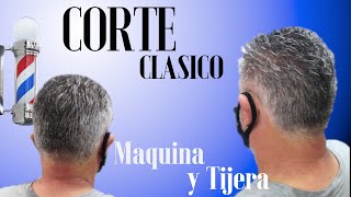 ✂️corte clasico masculino con maquina corte tradicional de hombre con maquina ✂️ [upl. by Syramad199]