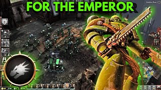 Warhammer 40K Battle Salamanders VS Mighty Eldar Army  Huge 3v3 Warhammer 40k Dawn of War 3 [upl. by Gustav525]