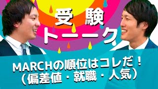 MARCHの難易度・偏差値・人気・就職率を教えてください！！〈受験トーーク〉 [upl. by Suzanna374]