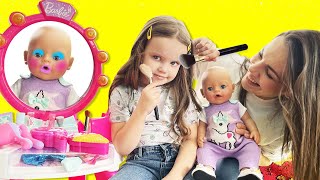 Maya e Lina vogliono farsi belle Trucco per bambini e giochi con le bambole Video per bambini [upl. by Tare]