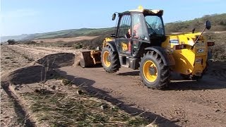 Slapton Sands Road The Line 16022014 Is open The big clean up with bulldozers after the storm [upl. by Gavrila]