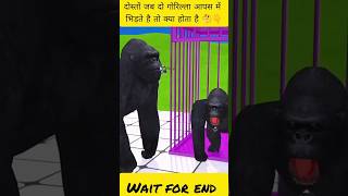 gorilla 🦍 vs gorilla cartoonanimals cuteanimals animalsvideo ytshorts shortvideo youtubeshorts [upl. by Granthem]