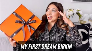 FINALLY My First Hermes Birkin 25 Unboxing 😍 The Most Beautiful Colour amp How I Got It With SACLÀB [upl. by Anaiviv255]