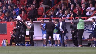 St Johnstone bench celebrates Kane winner at Aberdeen [upl. by Andersen]