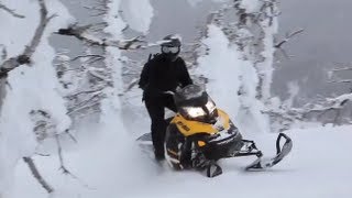 2013 SkiDoo Summit X Snowmobile Review [upl. by Thrasher]