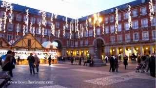 Navidad en la Puerta del Sol Plaza Mayor y Cortylandia Hostal Horizonte Madrid [upl. by Anatole]