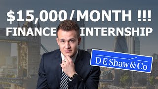 15000month finance internship  Top 3 Tips  Interview Questions  D E Shaw amp Co [upl. by Asetal]