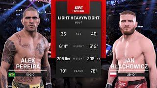 Alex Pereira vs Jan Blachowicz Full Fight  UFC 5 Fight Night [upl. by Nylirac]