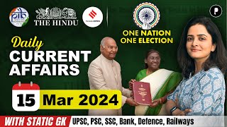 15 March Current Affairs 2024  Daily Current Affairs  Current Affairs Today [upl. by Collen]