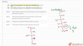 A  Dfructose is levorotatoryR  DGlucose is dextrorotatory  CLASS 12  BIOMOLECULES  CHEMIS [upl. by Oiuqise436]