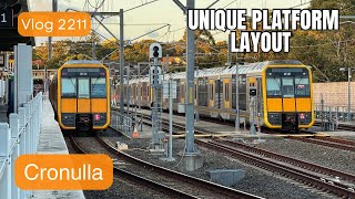 Sydney Trains Vlog 2211 Cronulla  A Station with a Unique Layout [upl. by Dearman]