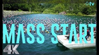 TRIATHLON ALPE DHUEZ  MASS START  4K [upl. by Bedwell]