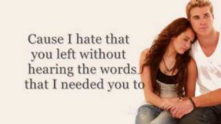 I Hope You Find It  Miley Cyrus  The Last Song FULL WLyrics [upl. by Yzzo260]