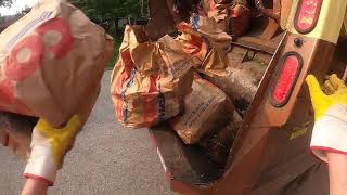 YARD WASTE DAY part 1 Gopro garbage man POV [upl. by Chuch]