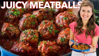 Juicy MEATBALL RECIPE  How to Cook Italian Meatballs [upl. by Zeralda]