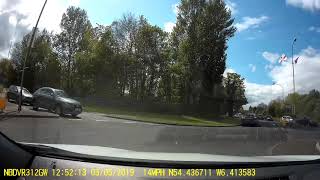 Craigavon hospital roundabout dashcam pig sighting 2 [upl. by Aisetal678]