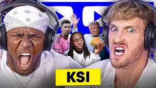 KSI FREAKS OUT Over ‘Thick Of It’ Memes Trump amp Kai Cenat Collab Logan Paul VS Messi  432 [upl. by Biddie]