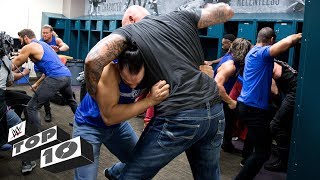 Wildest locker room brawls WWE Top 10 March 19 2018 [upl. by Tjon]