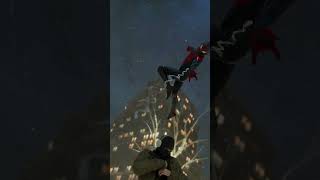 The neighborhood’s hero in action 🕷️ friendlyneighborhoodspiderman milesmorales gameplay [upl. by Eirual]