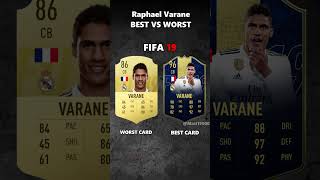 RAPHAEL VARANE BEST VS WORST CARD IN EVERY FIFA 1025 eafcvarane realmadrid laliga [upl. by Crescentia332]