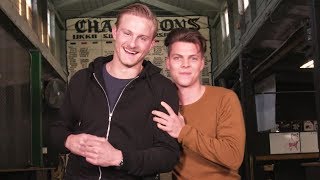 VIKINGS  Axe Throwing with Alexander Ludwig [upl. by Aay834]