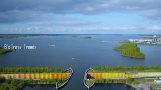 The Veluwemeer Aqueduct Netherlands Unique Water Bridge [upl. by Dhiren]