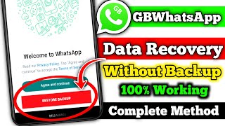 How To Backup GBWhatsApp Messages After Reset In 2023  GBWhatsApp Data Recovery Without Backup [upl. by Rimidalv]