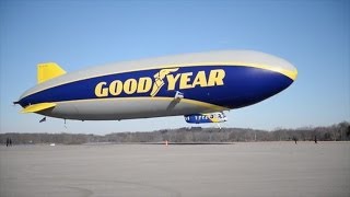 Goodyear Blimp takes first flight [upl. by Ahcsrop]